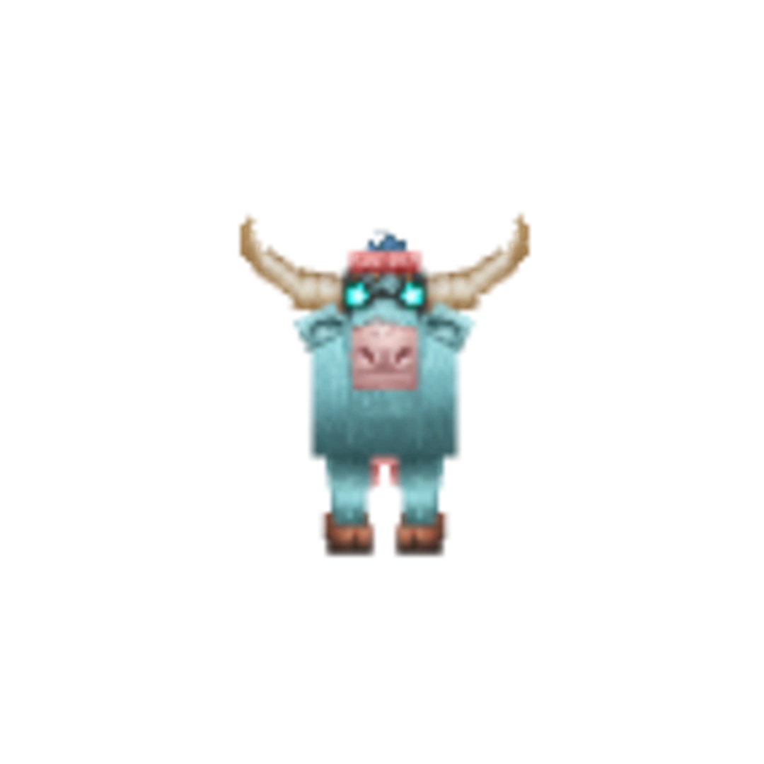 Vista del modelo Cow_Undead de Hytale