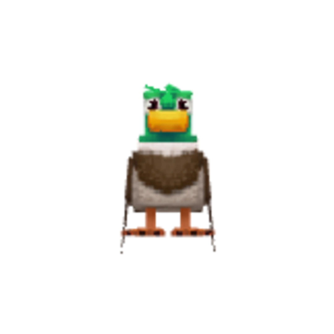 Vista del modelo Duck de Hytale