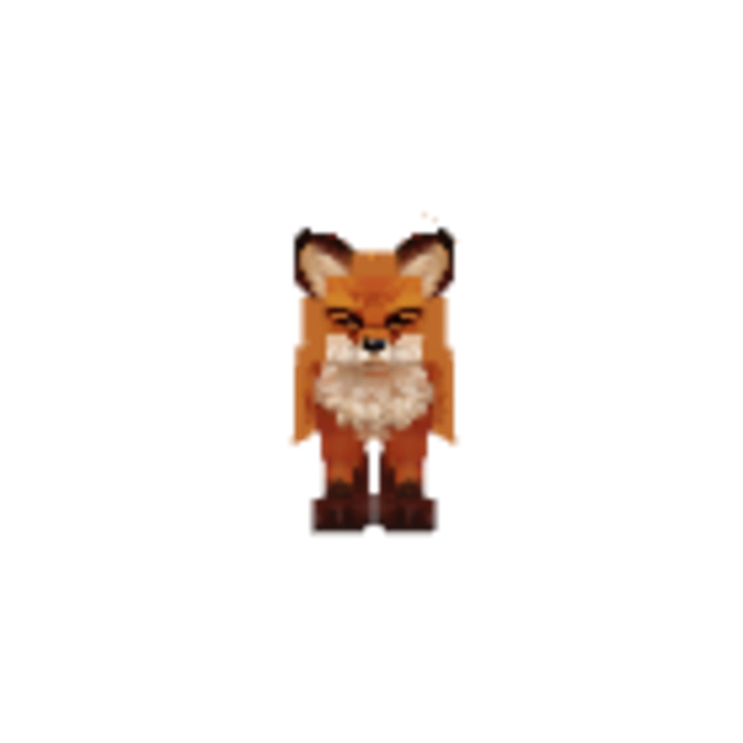 Vista del modelo Fox de Hytale