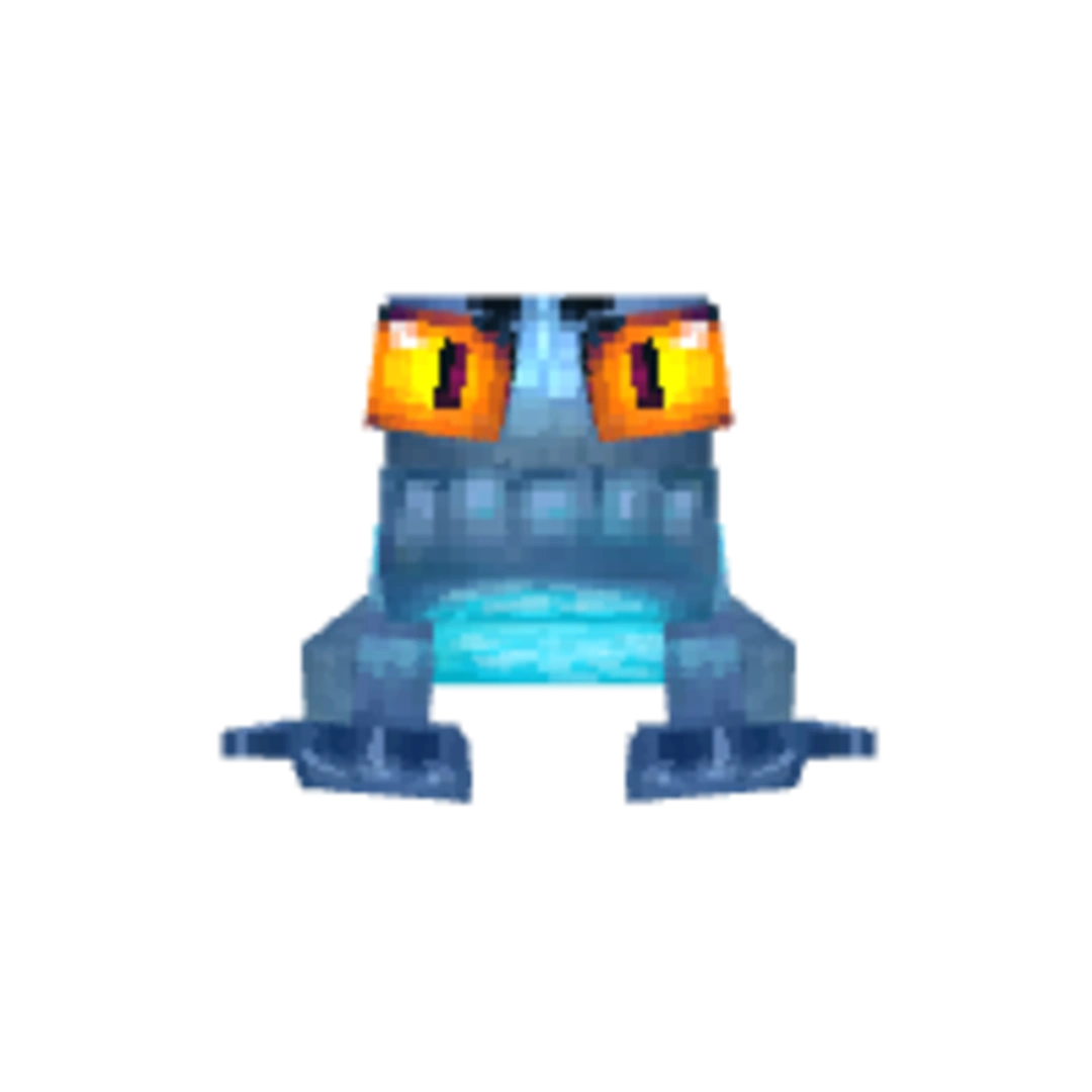 Vista del modelo Frog-Blue de Hytale
