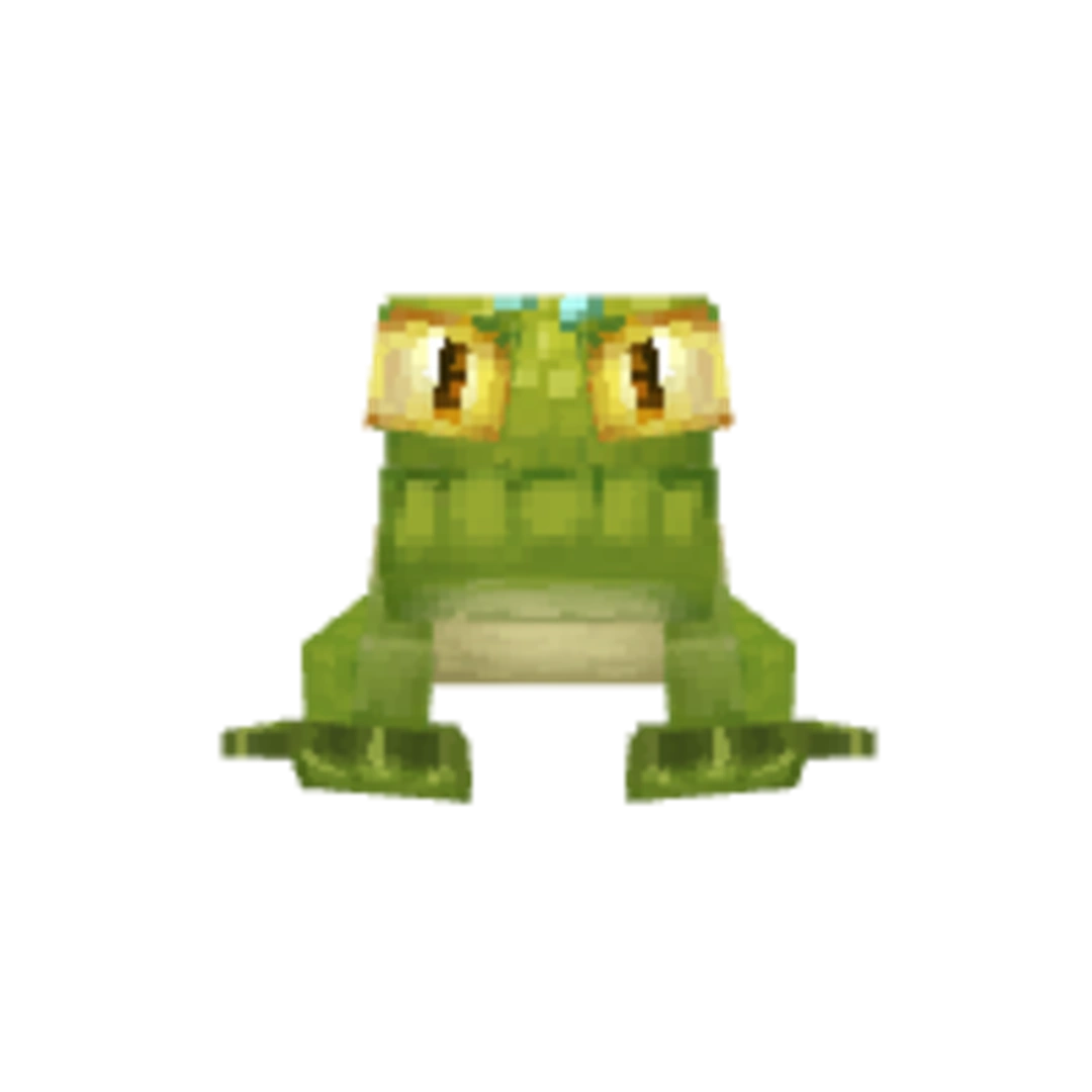 Vista del modelo Frog-Green de Hytale