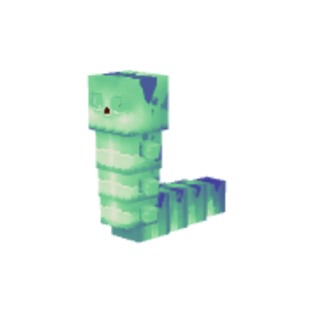 Modelo 3D de Hatworm-Model_Green