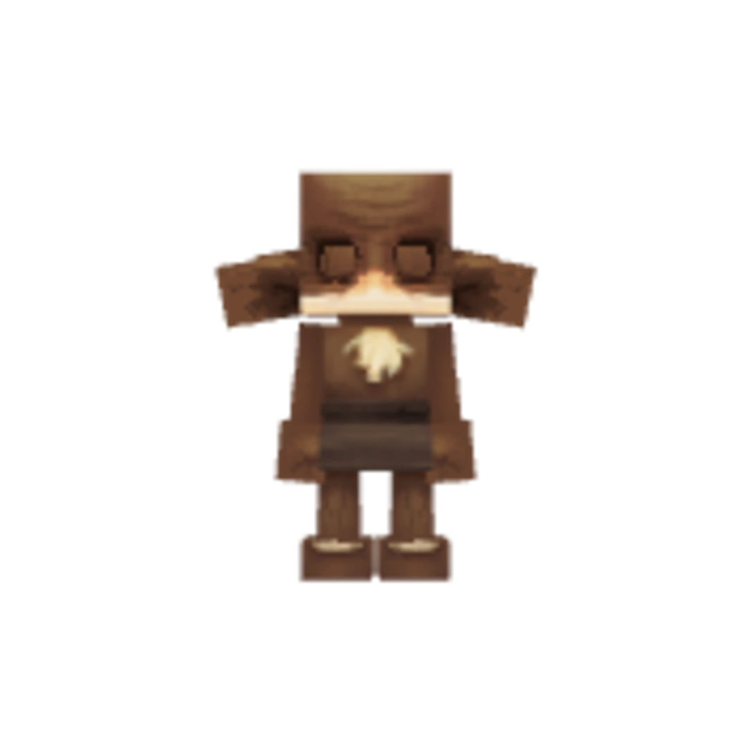 Vista del modelo Kweebec_Sapling-Brown de Hytale