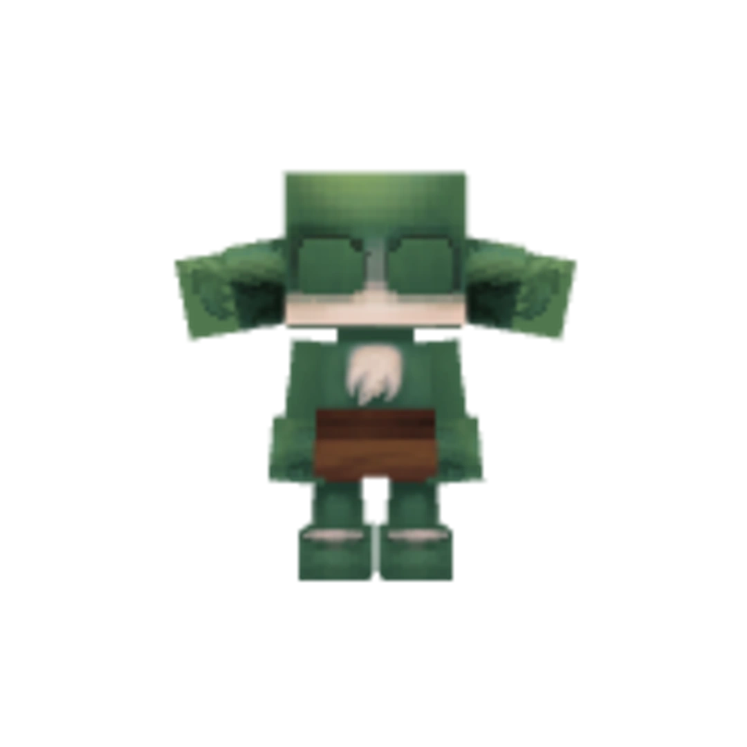 Vista del modelo Kweebec_Sproutling-Green de Hytale