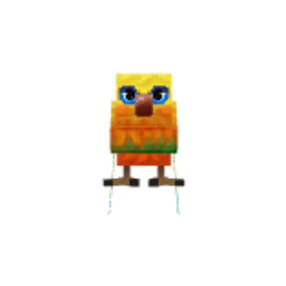 Vista del modelo Parrot de Hytale