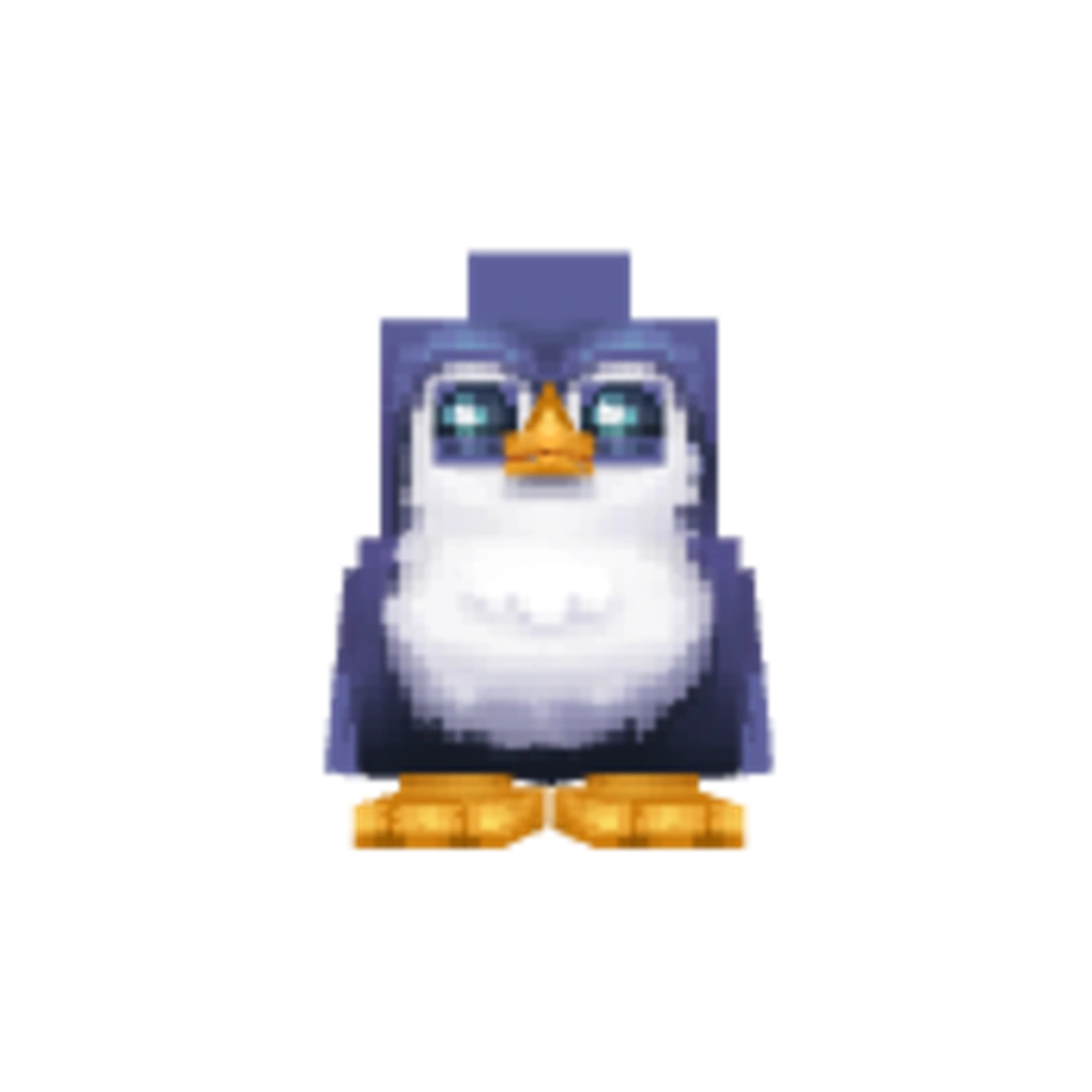 Vista del modelo Penguin de Hytale