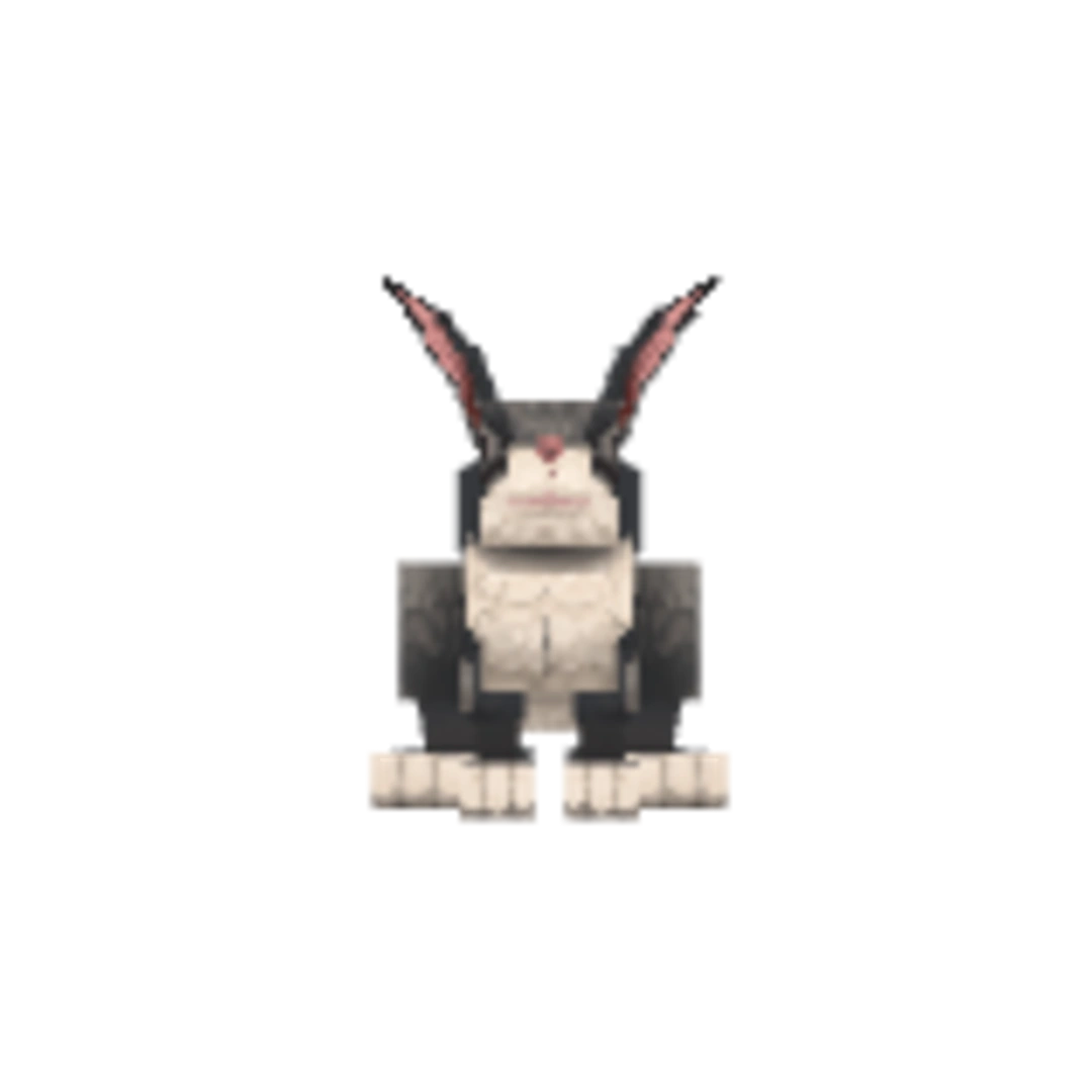 Vista del modelo Rabbit de Hytale