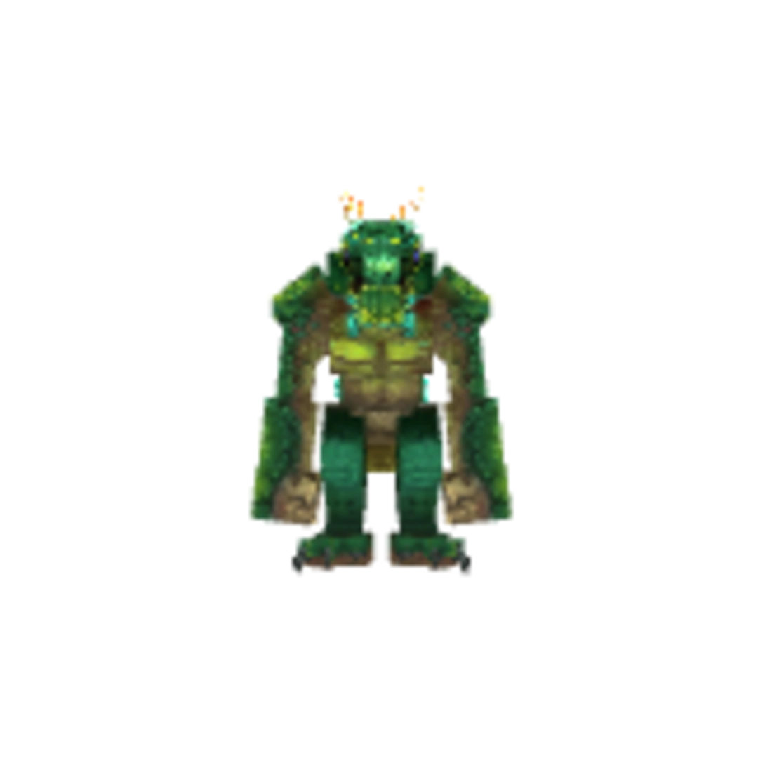 Vista del modelo Saurian-Green de Hytale