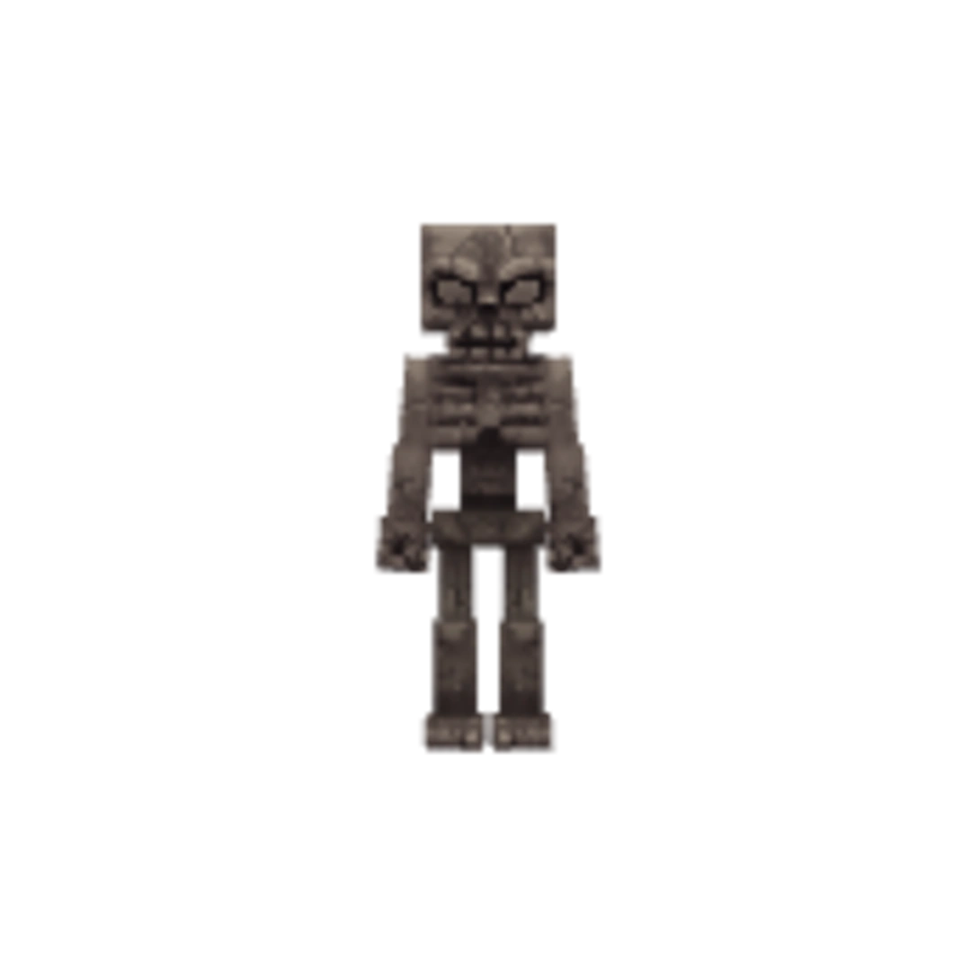 Vista del modelo Skeleton-Burnt de Hytale