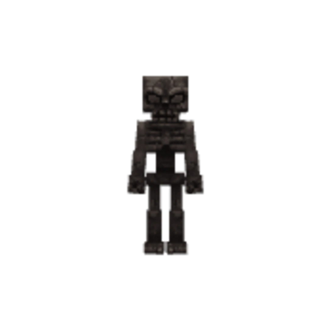 Vista del modelo Skeleton-Burnt_Black de Hytale
