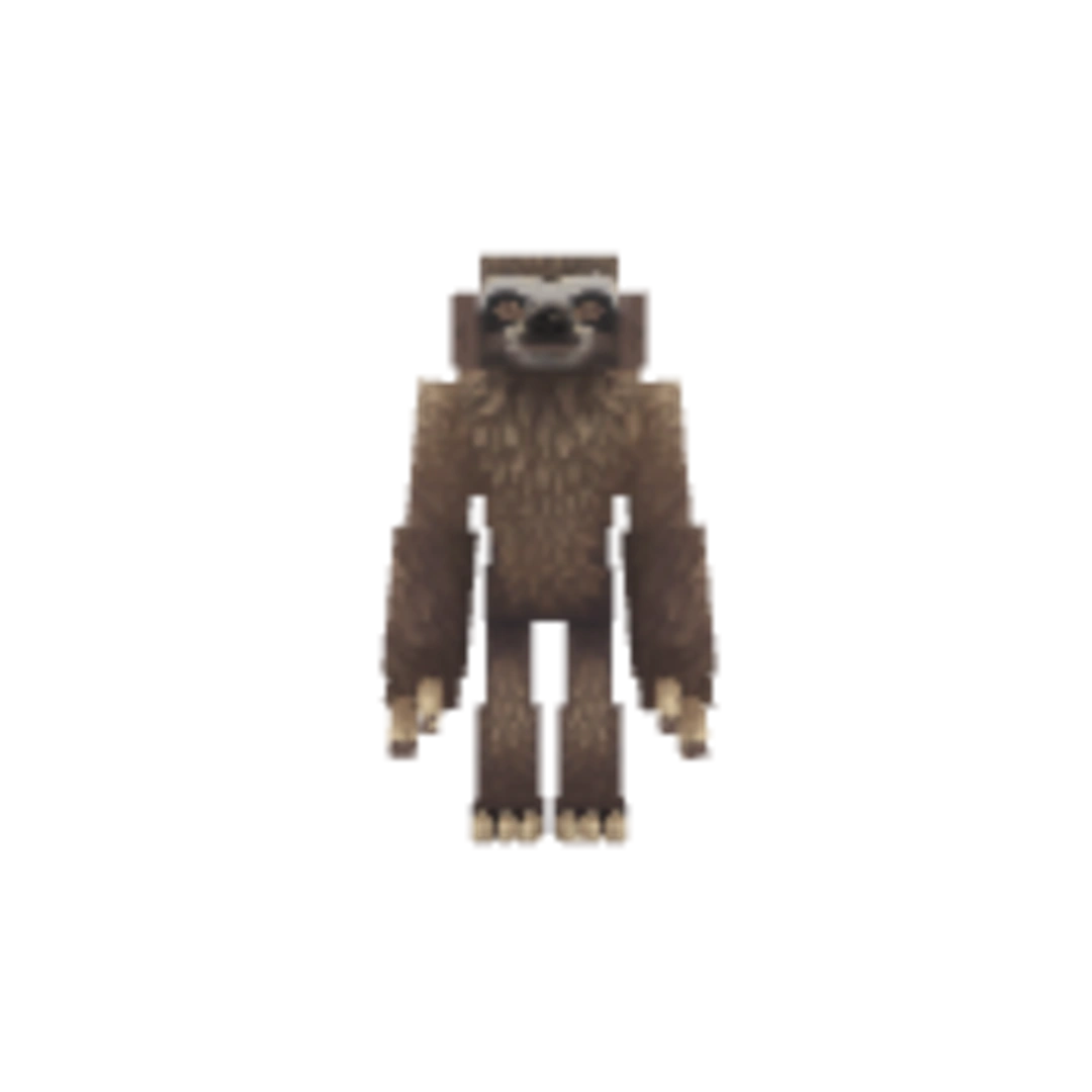 Vista del modelo Slothian-Brown_Texture de Hytale