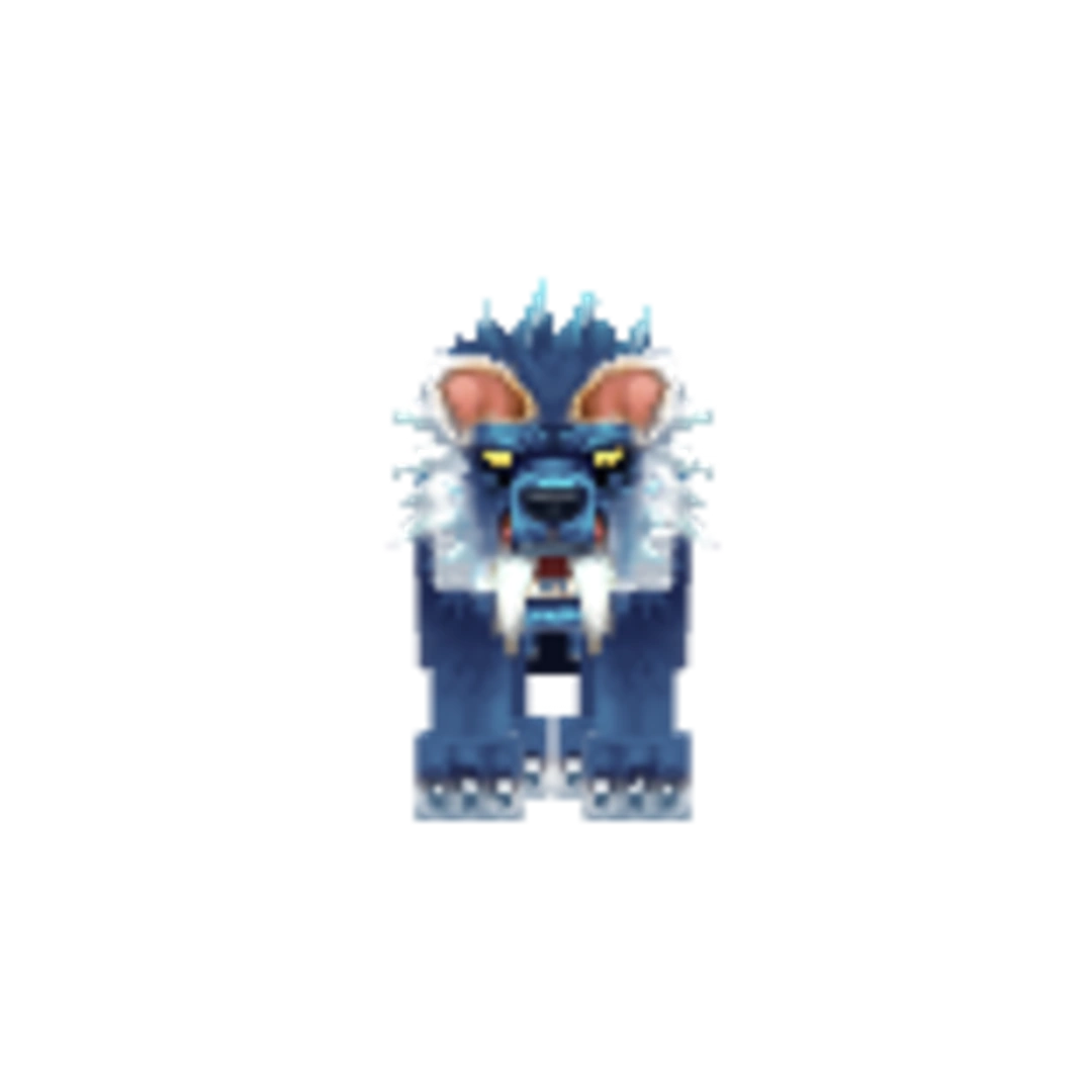 Vista del modelo Tiger_Sabertooth-Snow_Leopard_Blue_Texture de Hytale