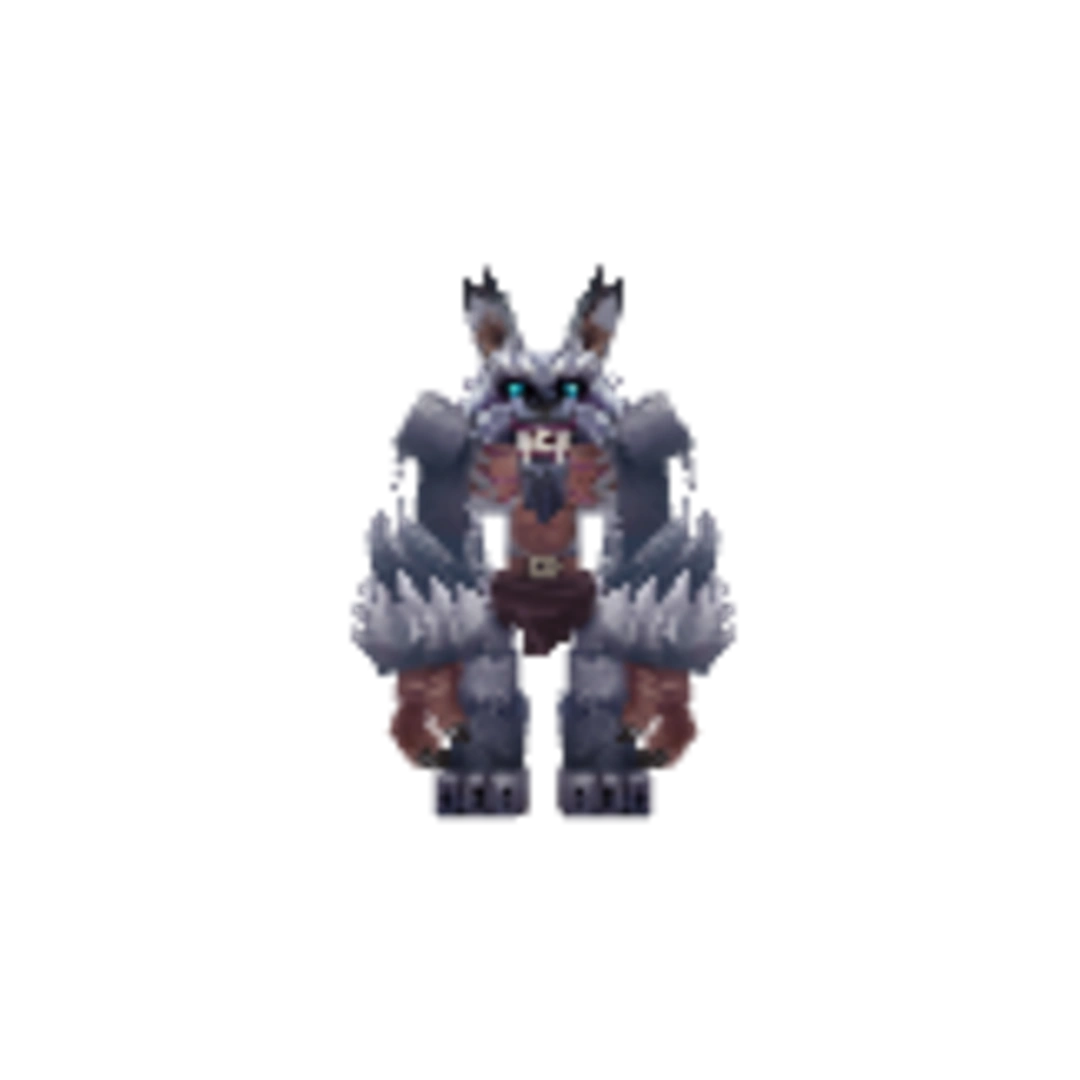 Vista del modelo Werewolf de Hytale